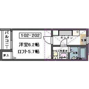 TNメゾン(1K/1階)の間取り写真