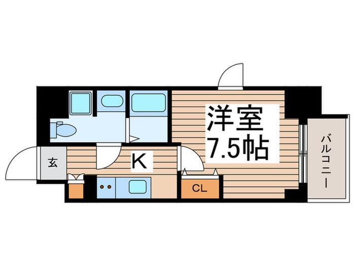グランドコンシェルジュ浅草橋(1K/8階)の間取り写真