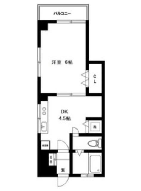 メゾン田園調布(1DK/3階)の間取り写真