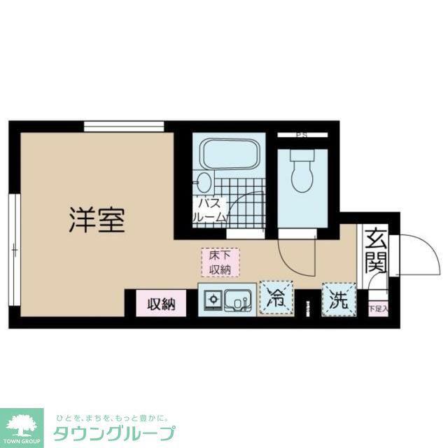 ラフィネ芦花公園B(ワンルーム/1階)の間取り写真