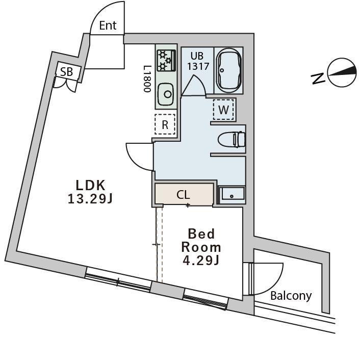 GRANDUO代田2(1LDK/3階)の間取り写真
