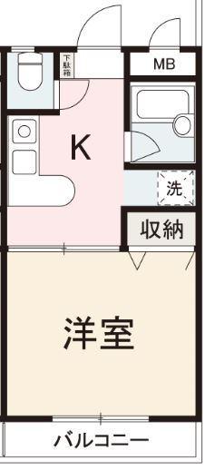 SENTIAII(1DK/1階)の間取り写真