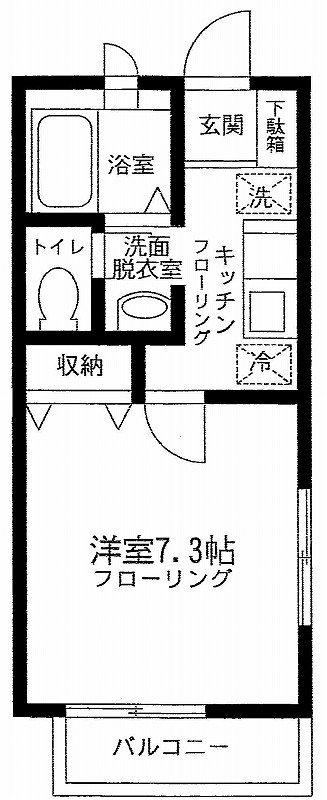 グレイシス東池袋A棟(1K/2階)の間取り写真