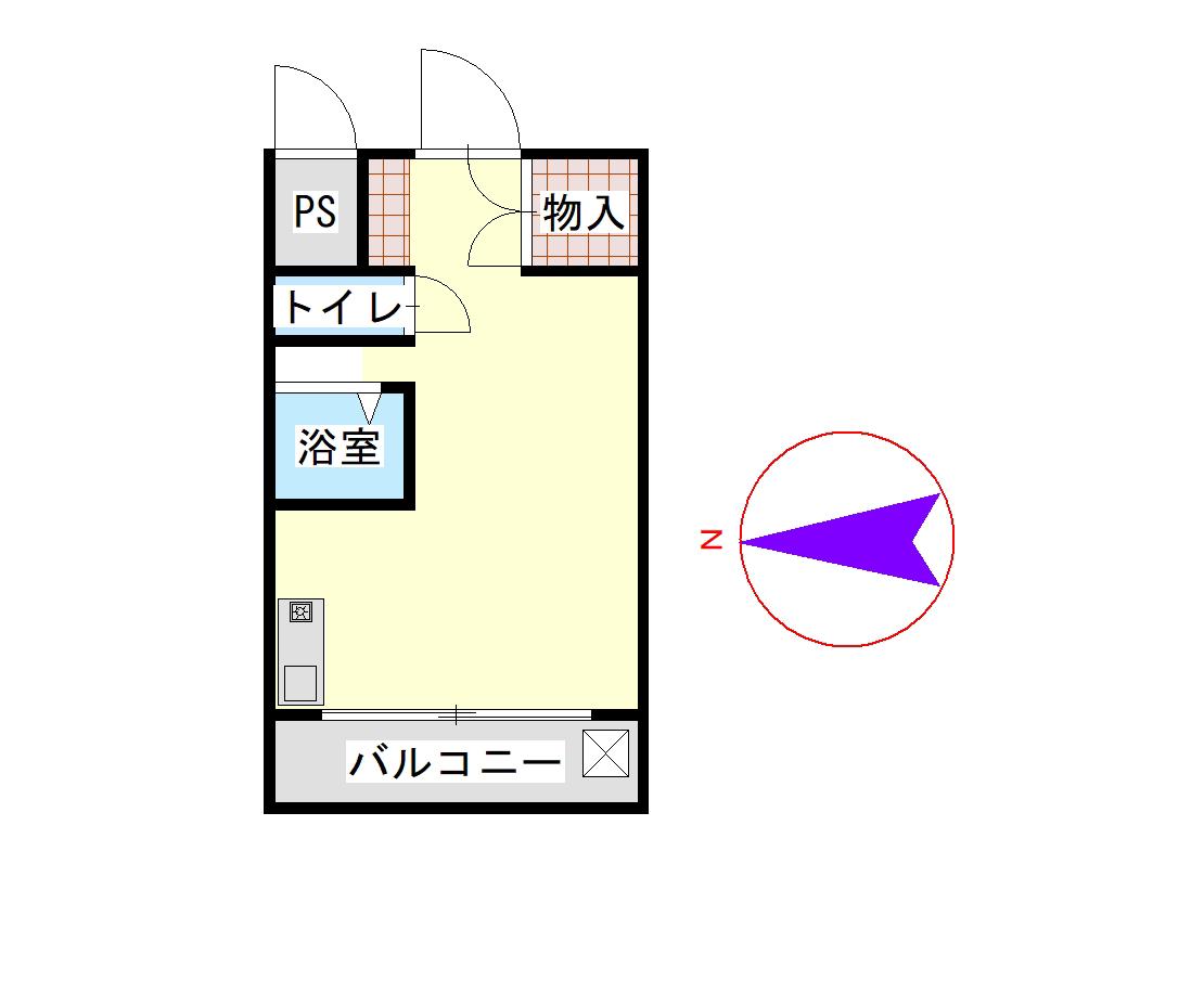 桜町センタービル(ワンルーム/4階)の間取り写真