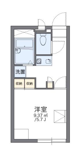 レオパレスステージ福町(1K/1階)の間取り写真
