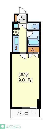 パレホームズ飛鳥山(1K/12階)の間取り写真
