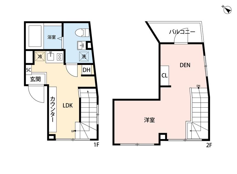 NOZOMI TERRACE(1DK/4階)の間取り写真