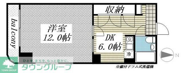 フォーラムイン・東京(1DK/8階)の間取り写真
