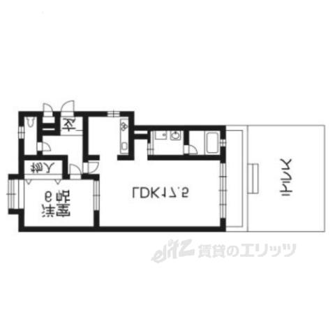 SOAVE桃山(1LDK/1階)の間取り写真