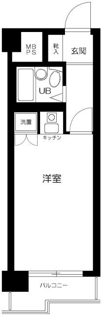 ヴェラハイツ鶴見(ワンルーム/2階)の間取り写真