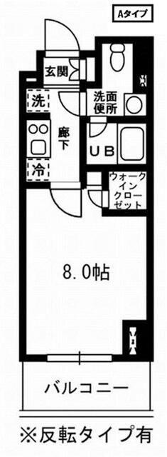 レジディア杉並方南町(1K/2階)の間取り写真