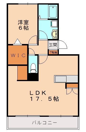 グランフォーレ(1LDK/2階)の間取り写真