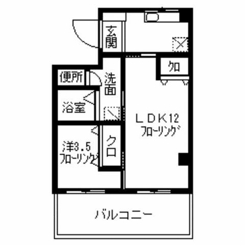 ラコンテ赤坂けやき(1LDK/5階)の間取り写真