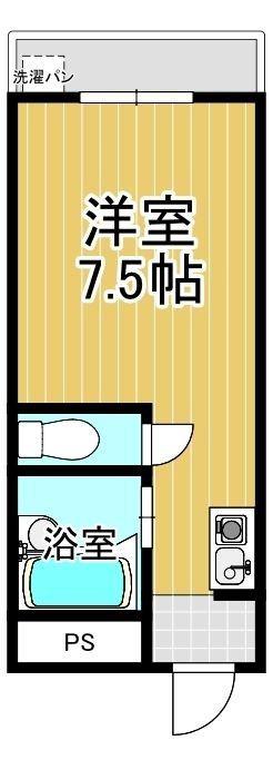 上新ビル7(ワンルーム/5階)の間取り写真