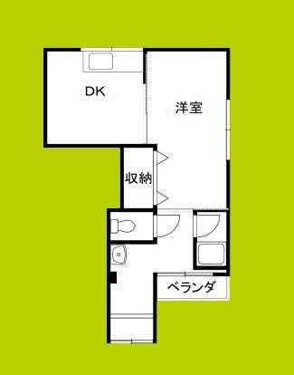 小川ハイツ(1DK/1階)の間取り写真