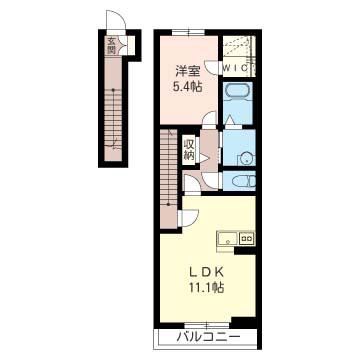 シャーメゾン YOU B(1LDK/2階)の間取り写真