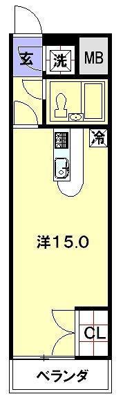ドームシンジュエン(ワンルーム/3階)の間取り写真