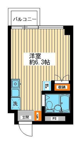 ボンニエールM(ワンルーム/3階)の間取り写真