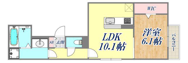 METEOR GRAND(1LDK/2階)の間取り写真