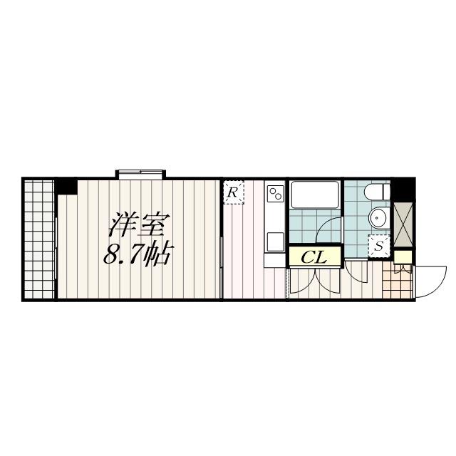 エミネンス新千葉(1K/3階)の間取り写真