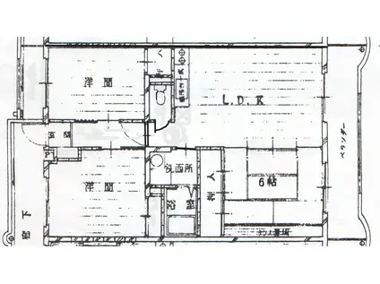 メゾン入来(3LDK/3階)の間取り写真