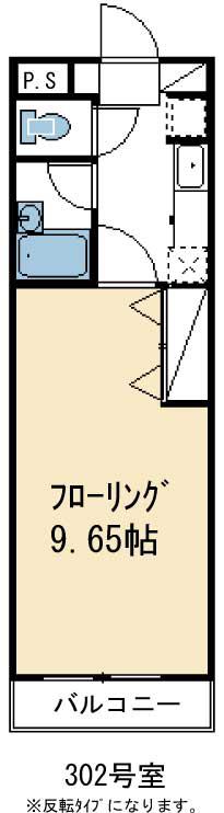 COMFORT FLATS(1K/3階)の間取り写真