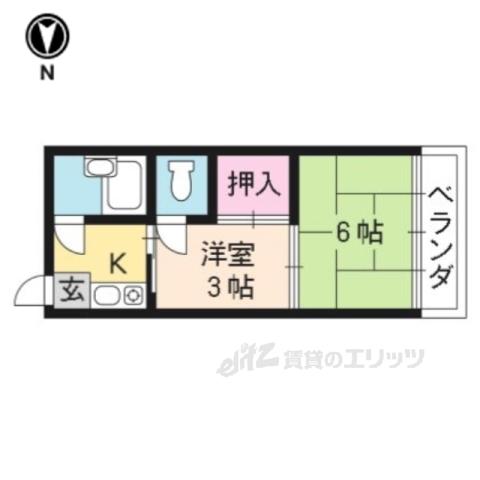 コーポ鳳瑞(2K/1階)の間取り写真