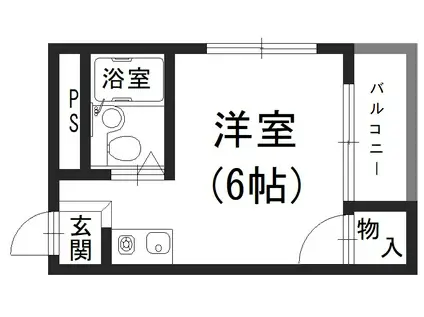 サンシャイン小阪(ワンルーム/2階)の間取り写真