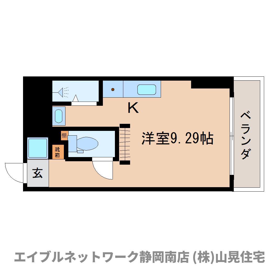 ラフォーレ清春(ワンルーム/4階)の間取り写真