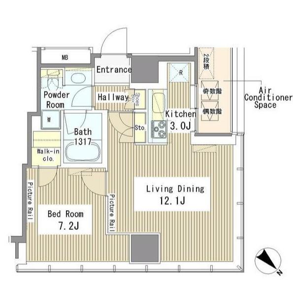 MY TOWER RESIDENCE(1LDK/11階)の間取り写真