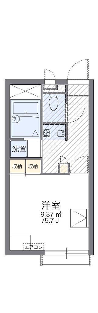 レオパレスバロンII(1K/2階)の間取り写真