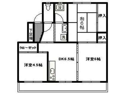 サンコーポラス高岡1(3DK/5階)の間取り写真