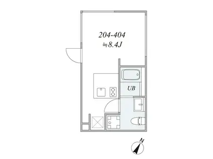 TRIAS427(1DK/2階)の間取り写真
