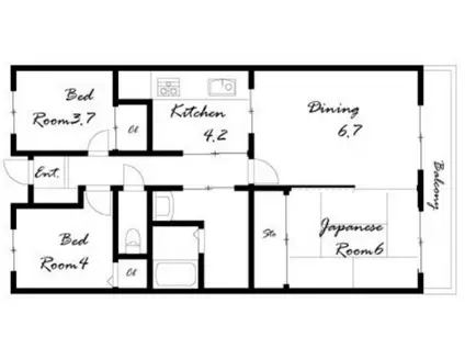 プリマベーラ千鳥ヶ丘(3LDK/2階)の間取り写真
