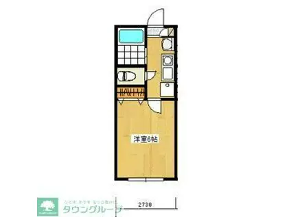 フォレストハウス鎌ヶ谷(1SK/2階)の間取り写真