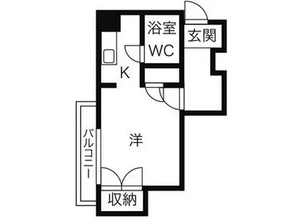 ネオウィスタリアⅠ(1K/3階)の間取り写真