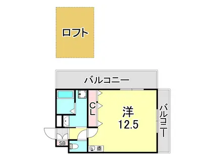 ロイヤルアーク(1K/5階)の間取り写真