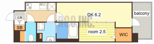 アルティザ姫路(1DK/7階)の間取り写真