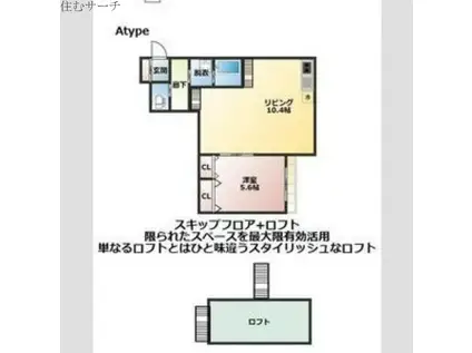 OLIVE MAISON(1LDK/1階)の間取り写真