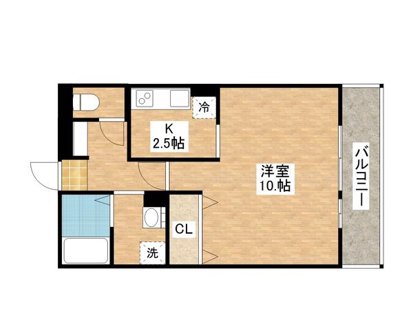 セジュールOONISHI(1K/3階)の間取り写真