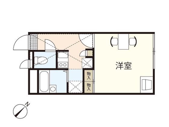レオパレスウエスト(1K/2階)の間取り写真