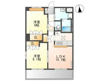 メゾンド・エスペランスI(2LDK/1階)の間取り写真