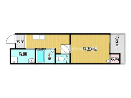 我孫子文化(1K/1階)の間取り写真