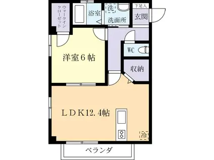 OPUS3(1LDK/3階)の間取り写真