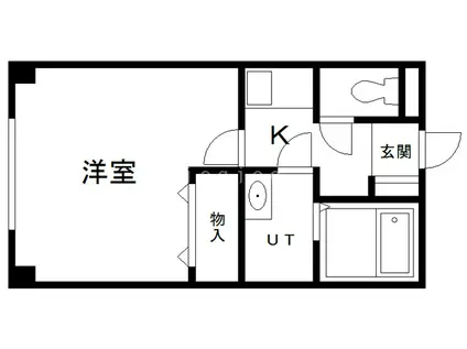 ジュエル本町(1K/3階)の間取り写真
