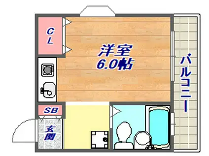 フォーラム王子公園(ワンルーム/3階)の間取り写真