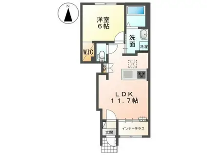 オータムめぐみIII(1LDK/1階)の間取り写真