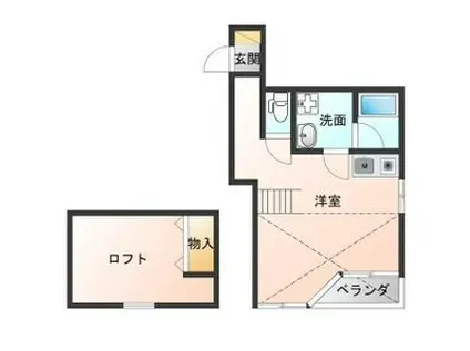 プラムハイツ(ワンルーム/3階)の間取り写真