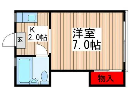 コーポサクマ(ワンルーム/2階)の間取り写真