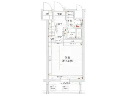 エグゼ西大阪(1K/8階)の間取り写真